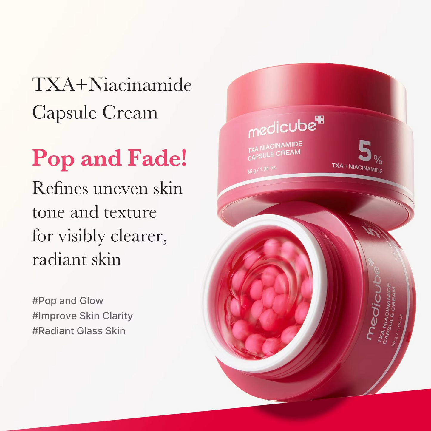 Medicube TXA+Niacinamide Capsule Cream - Brightening Soothing Nourishing Cream