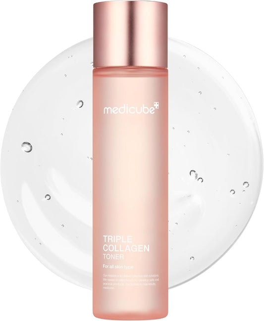 Medicube Triple Collagen Toner - Hydrolyzed, Atelo, & Soluble Collagen for Deep Hydration & Plump Skin