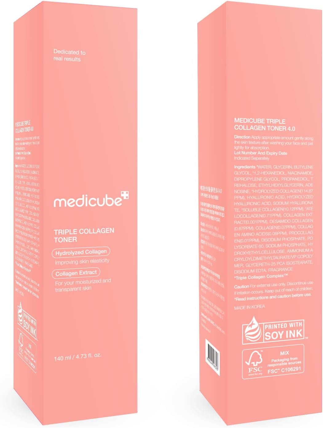 Medicube Triple Collagen Toner - Hydrolyzed, Atelo, & Soluble Collagen for Deep Hydration & Plump Skin