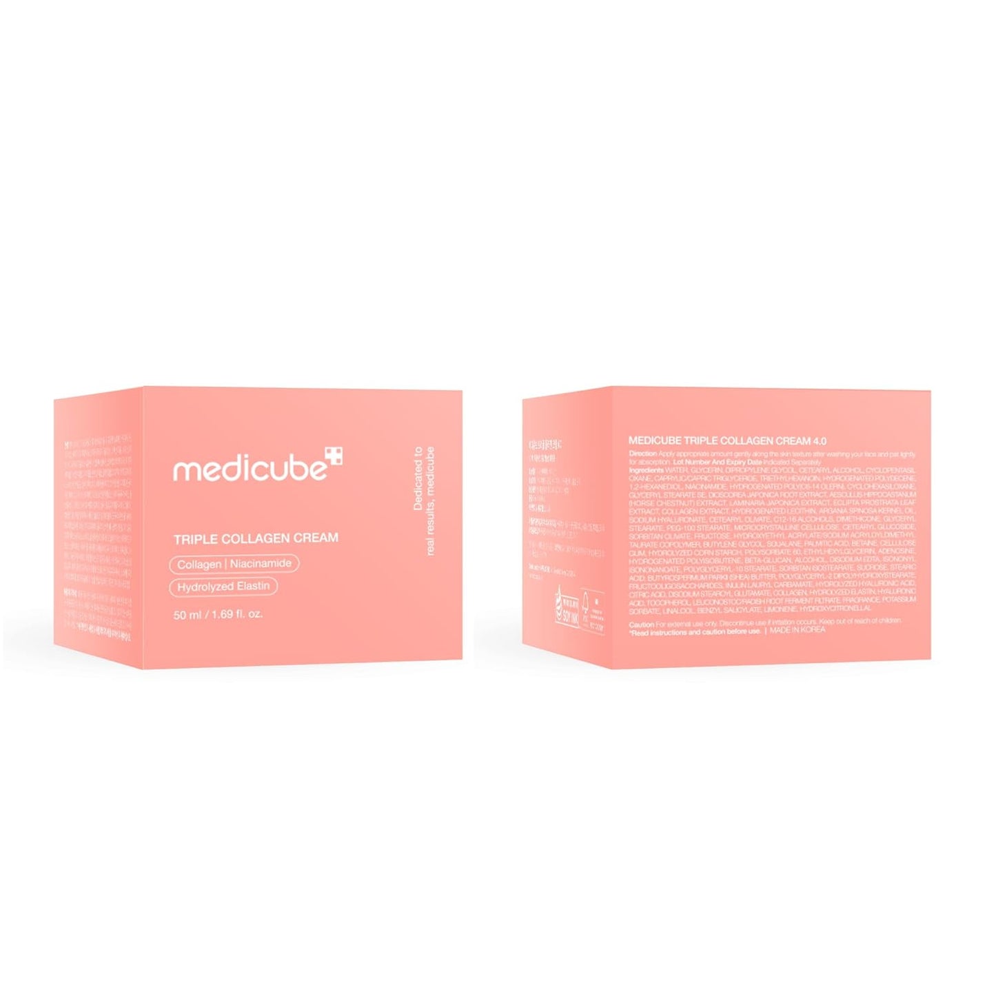 Medicube Triple Collagen Cream - Hydrating & Firming Moisturizer with Hyaluronic Acid, Premium Elastin, Shea Butter