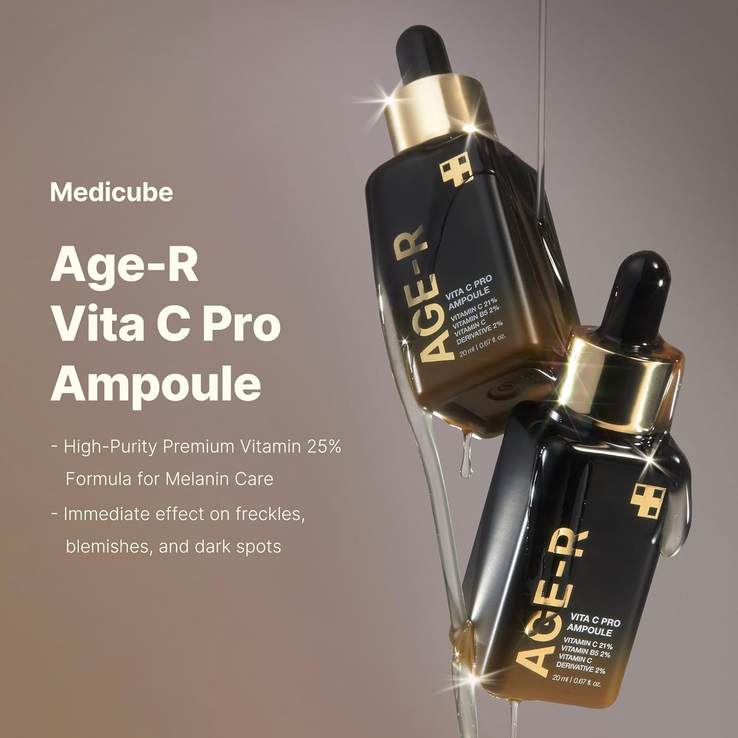 Medicube Age-R Vita C Pro Ampoule -Vitamin C Serum for Pigmentation, Uneven Skin Tone, and Hydration