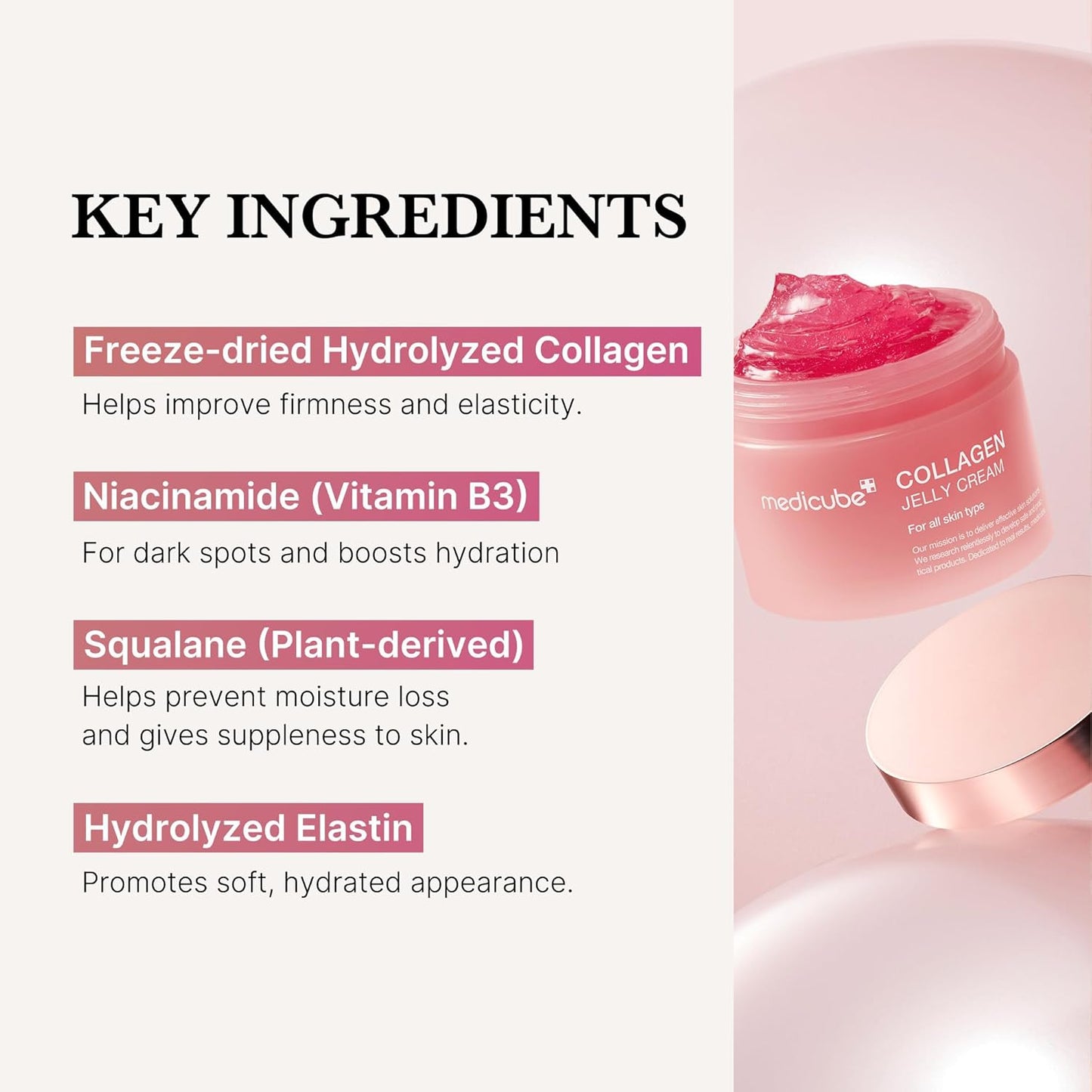 Medicube Collagen Jelly Cream- Niacinamide & Freeze-Dried Hydrolyzed Collagen