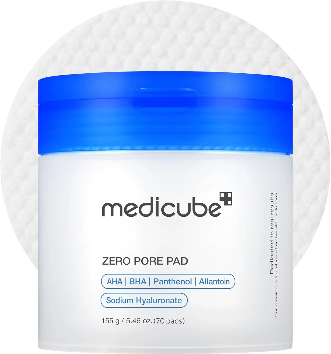 Medicube Zero Pore Pads 2.0, Dual-Textured Facial Toner Pads for Exfoliation and Pore Care with 4.5% AHA Lactic Acid & 0.45% BHA Salicylic Acid,