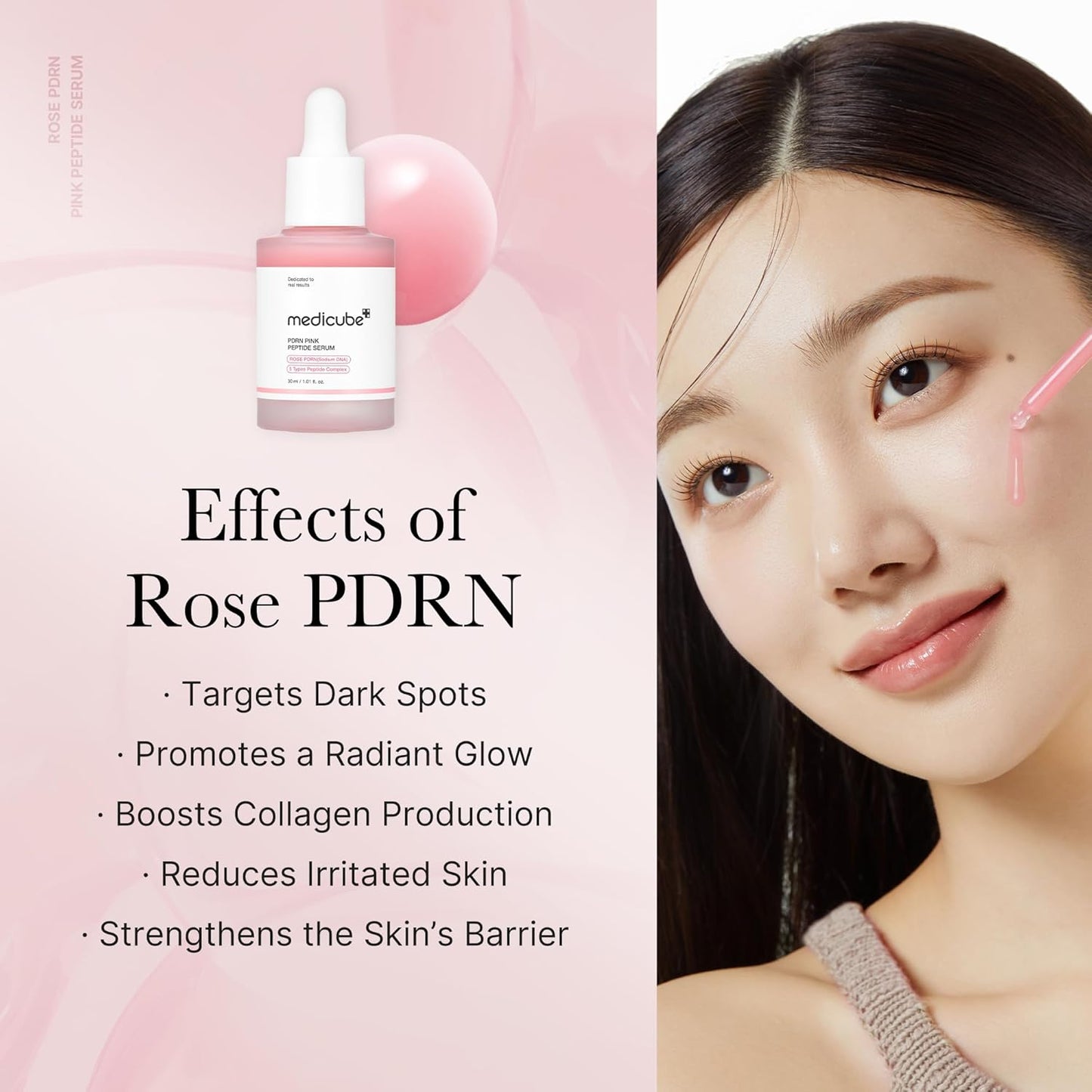 Medicube PDRN Pink Peptide Serum, Pink glow serum, Peptide, Niacinamide Serum